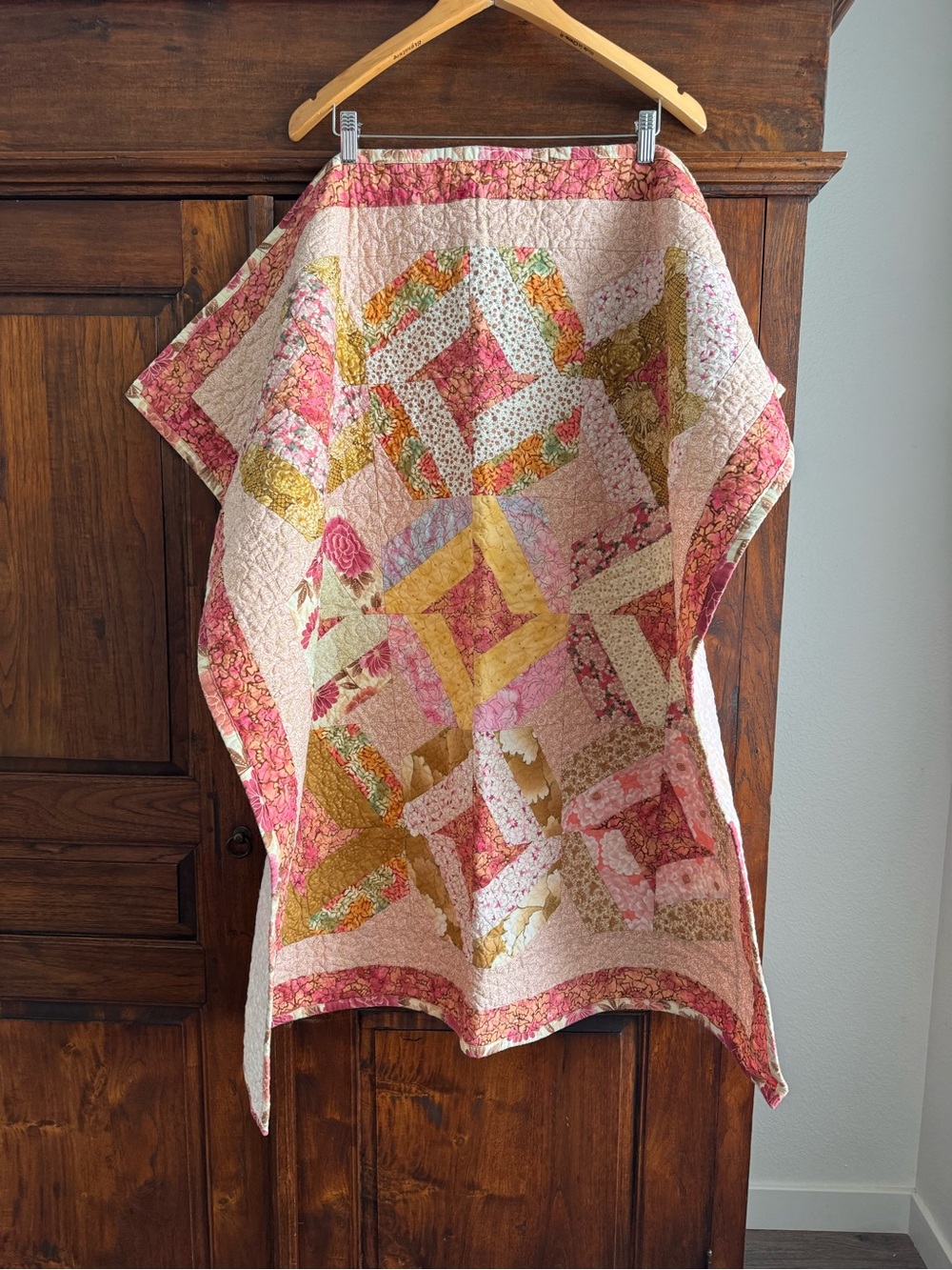 Handmade Floral Patchwork Quilt
